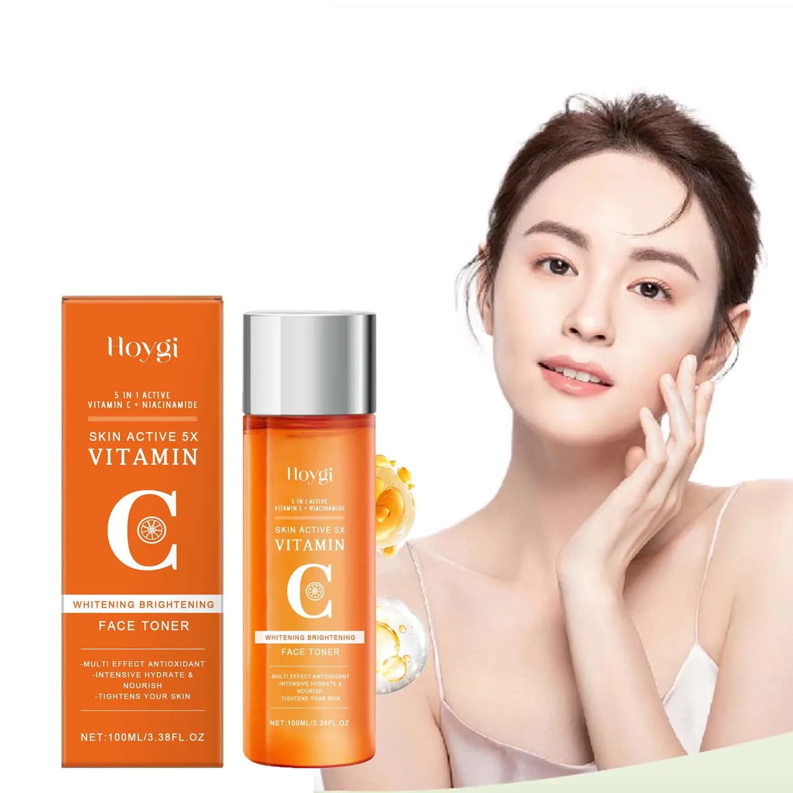 Tonico idratante alla vitamina C Idratante schiarente Rinfrescante Antiossidante Essenza per il viso Ridurre i pori Levigante Cura della pelle del viso