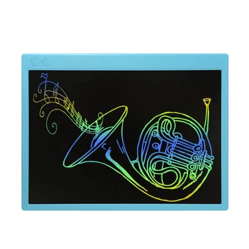 Tavoletta LCD per la scuola OK, 16 pollici, lavagna da disegno a colori, ricaricabile, tablet elettronico per scrittura a mano, blu