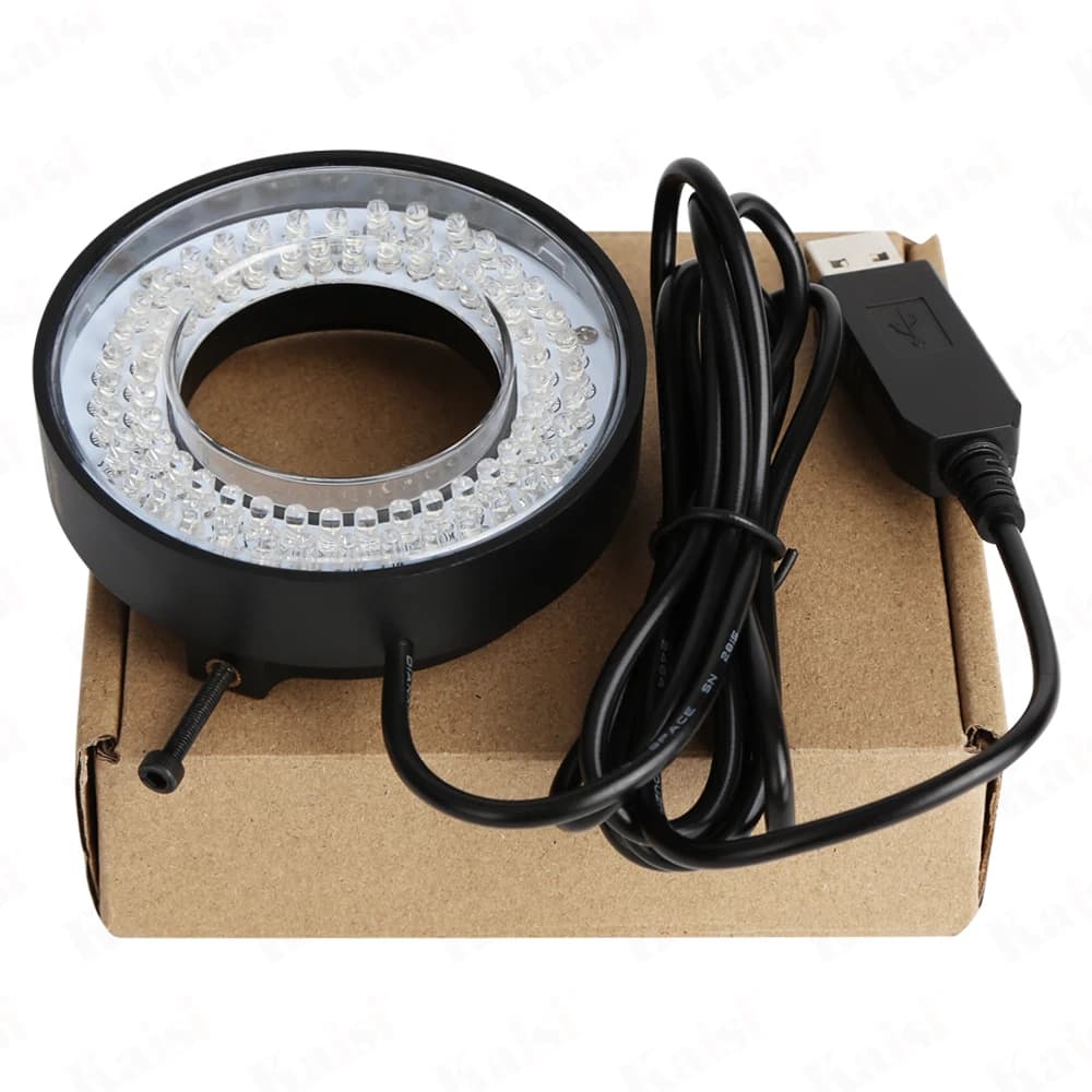 Microscopio USB 72 LED Ring Light illuminator Lamp regolabile per industria microscopio Stereo trinoculare binoculare monoculare