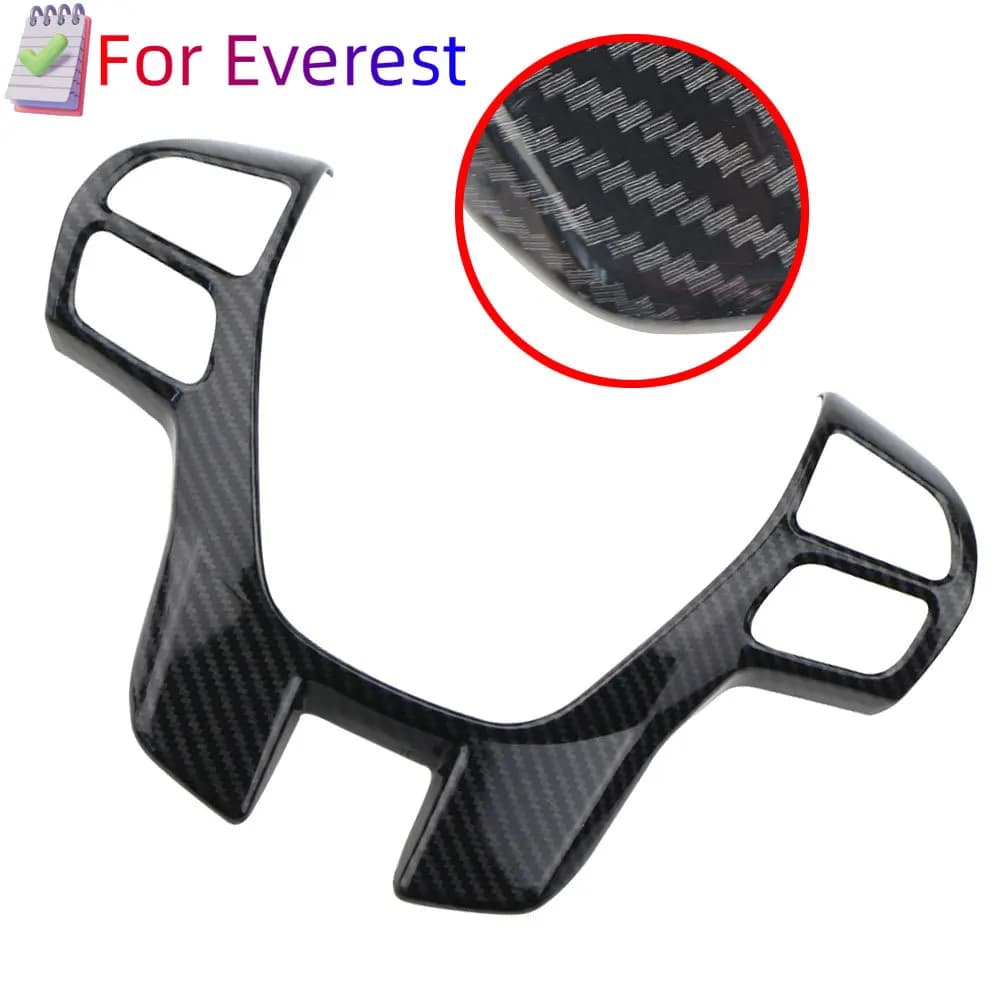 Per Ford Ranger Everest Endeavour 2015+ ABS Copertura del volante in fibra di carbonio Adesivo Trim Frame Decorator Accessori