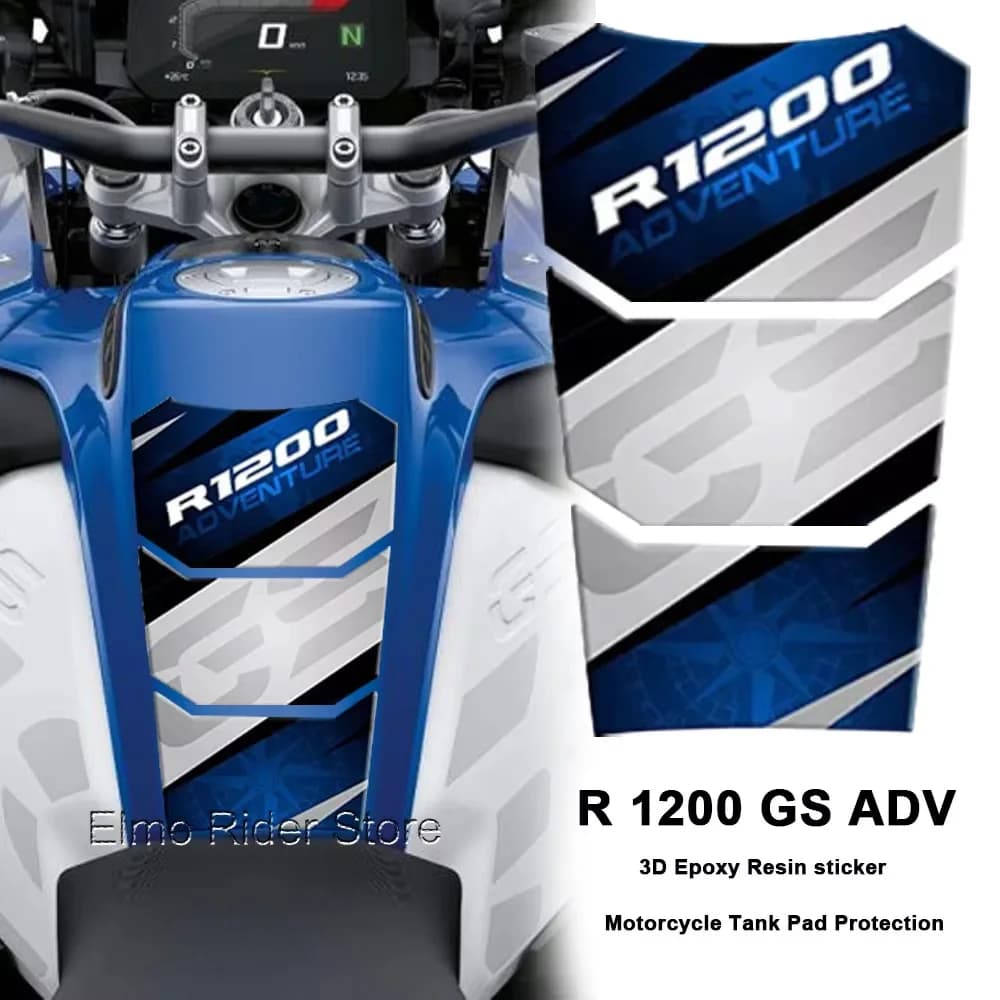 Per BMW R 1200 GS ADV 2014 – 2018 Adesivo per serbatoio carburante in resina 3D per moto Adesivo protettivo impermeabile resistente ai graffi