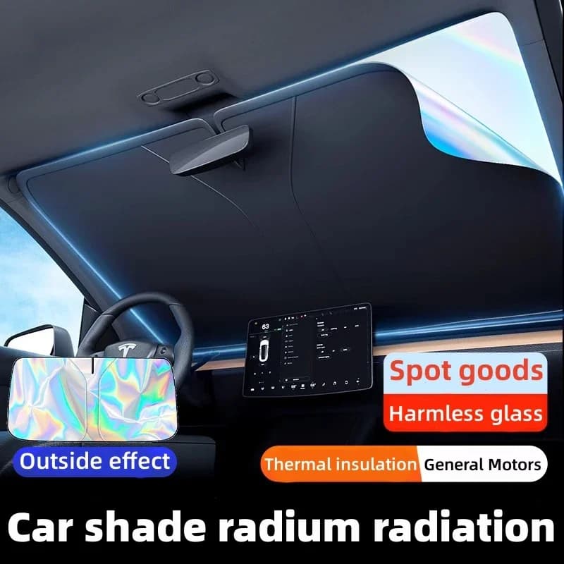Parasole per auto scudo anteriore Nuovo parasole anti-ultravioletto protezione solare isolamento termico parasole ombrellone parabrezza parasole per auto radiu