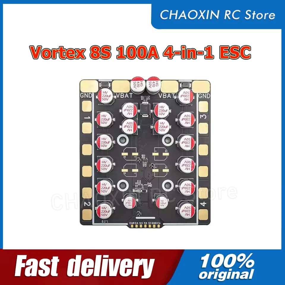 Vortex 8S 100A 4-in-1 ESC BLS Bluejay Firmware 3-8S DShot MultiShot OneShot for FPV Racing Drone Aero Model