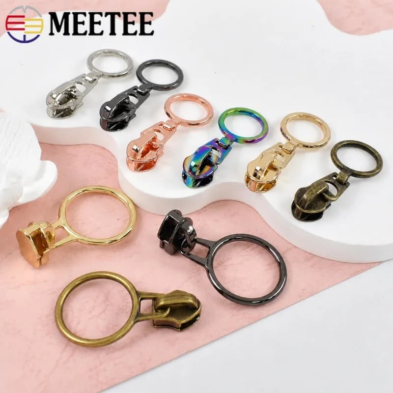 20Pcs 5# Zipper Sliders for Nylon Zip Zips Puller Heads for Clothes Handbag Pocket Repair Kit DIY Garment Sewing Accessories