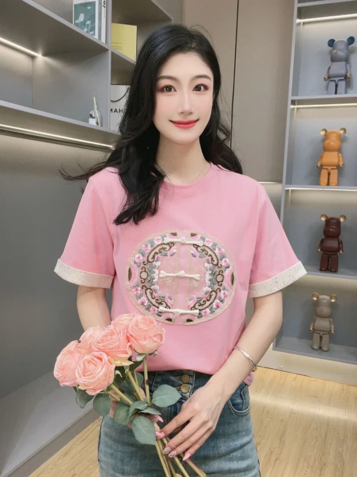 New Chinese Style Women's Short Sleeve T-Shirt Slimming Loose Patchwork Pure Cotton Casual Fashion Summer Top Trendy Shirt