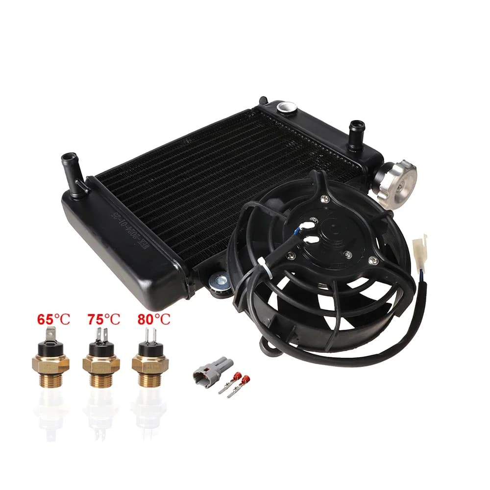 5 "Moto Radiatore Acqua di Raffreddamento Ventilatore Elettrico Ventola Del Motociclo M16 Sensore di Temperatura per ATV 150cc 200cc 250cc Buggy Quad Parti di Bici
