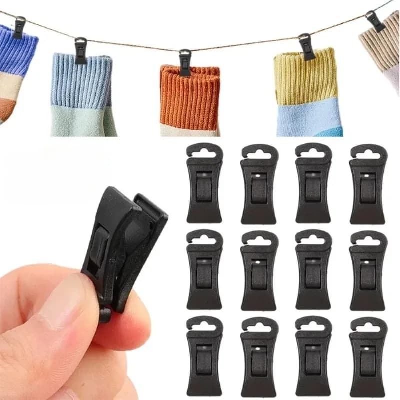 Clip in plastica per calzini da 5/10 pezzi, fermagli portatili e resistenti per vestiti, ganci appendiabiti multifunzionali, clip per lenzuola