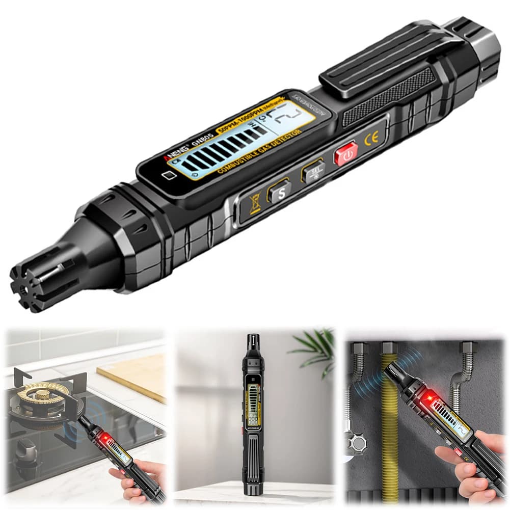 Rilevatore di Gas combustibile con allarme acustico e visivo rilevatore di perdite di Gas naturale 50 ~ 10000PPM LCD metano retroilluminato per casa e camper