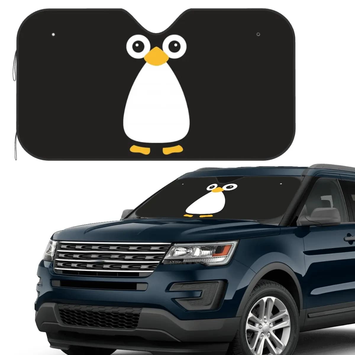 Simpatico pinguino vettoriale Parasole Parabrezza Auto Parabrezza anteriore Finestra Visiera parasole Accessori Coperture