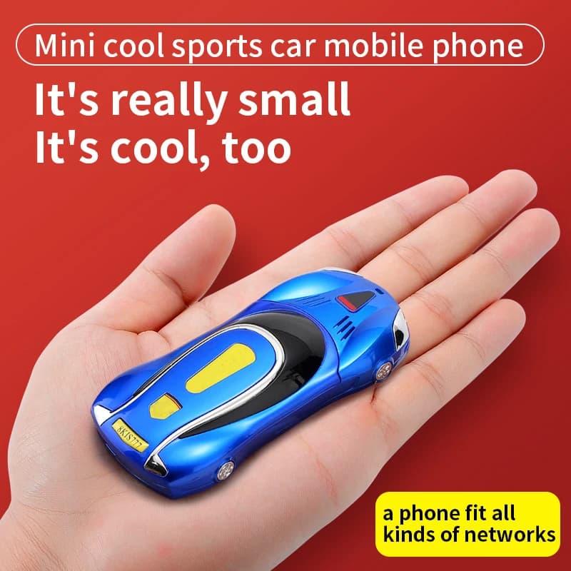 Modello di auto Telefono cellulare Pulsante da 1,8 pollici Mini Chiave a forma di auto Studente Doppio SIM Telefono MP3 Vibrazione reale Nessuna fotocamera Cellulare