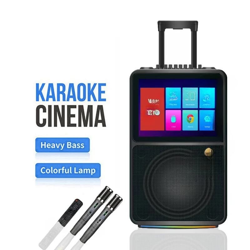 Macchina Karaoke All-in-One con Schermo, Audio ad Alto Volume e Bassi Potenti per Danza all'Aperto e Uso Domestico