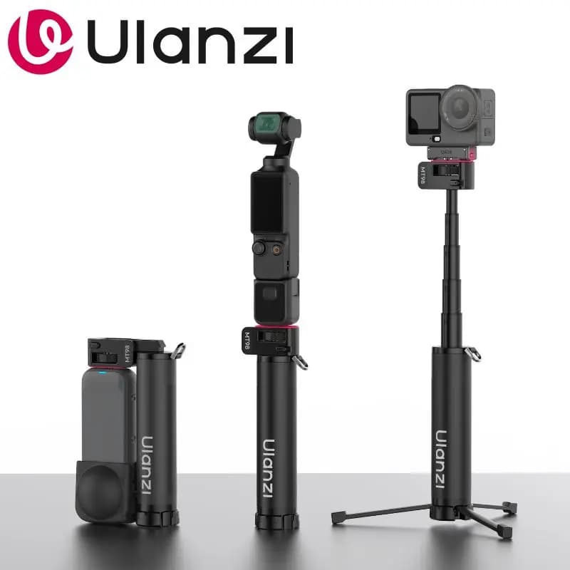 Ulanzi MT98 Bastone Selfie Pieghevole 2-in-1, Compatibile con Vari Dispositivi, Angolo Flessibile per Fotografia e Vlog con Insta360
