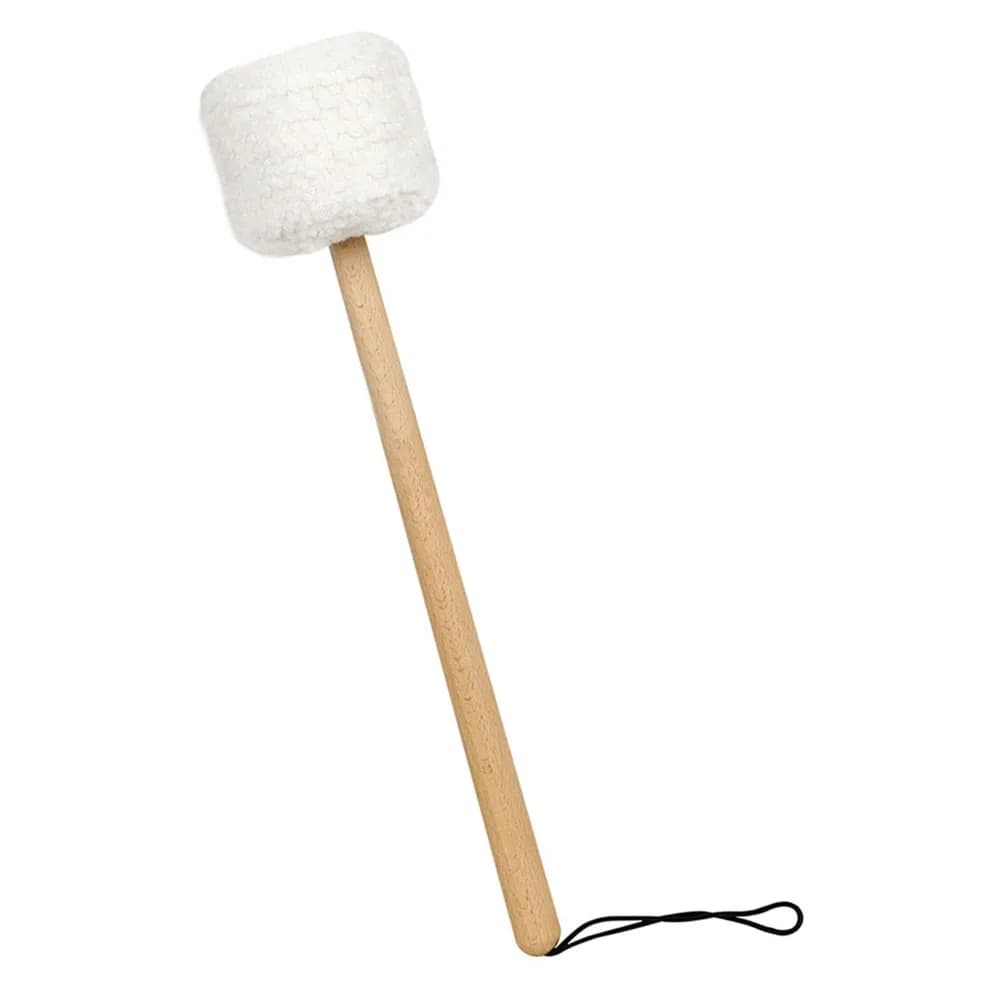 Singing Bowl Mallet Handcrafted Beech Mallet Soft Sift Fleece Enhance Sound Therapy Gong Stick Tibetan Meditation Accessory