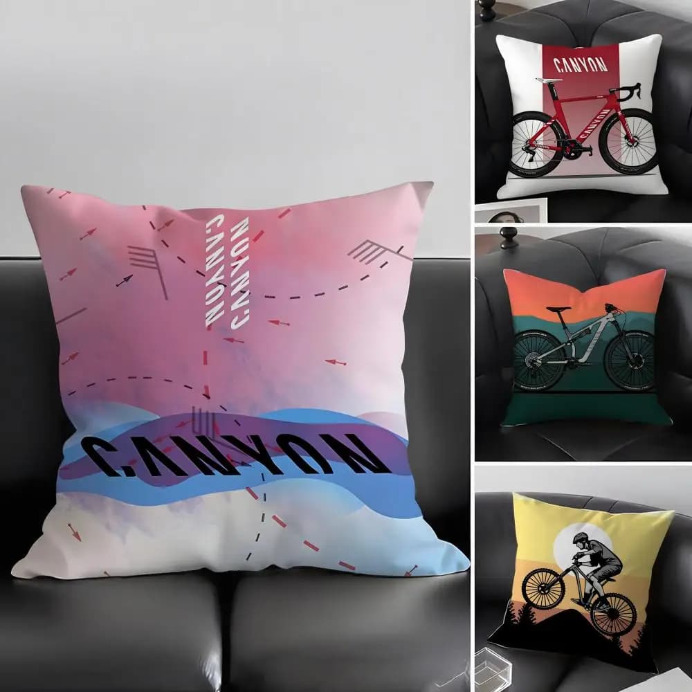 Fodera per cuscino del marchio C-Canyon Bicycles, tessuto ultra morbido e delicato sulla pelle, comfort simile a nuvole e cerniera nascosta