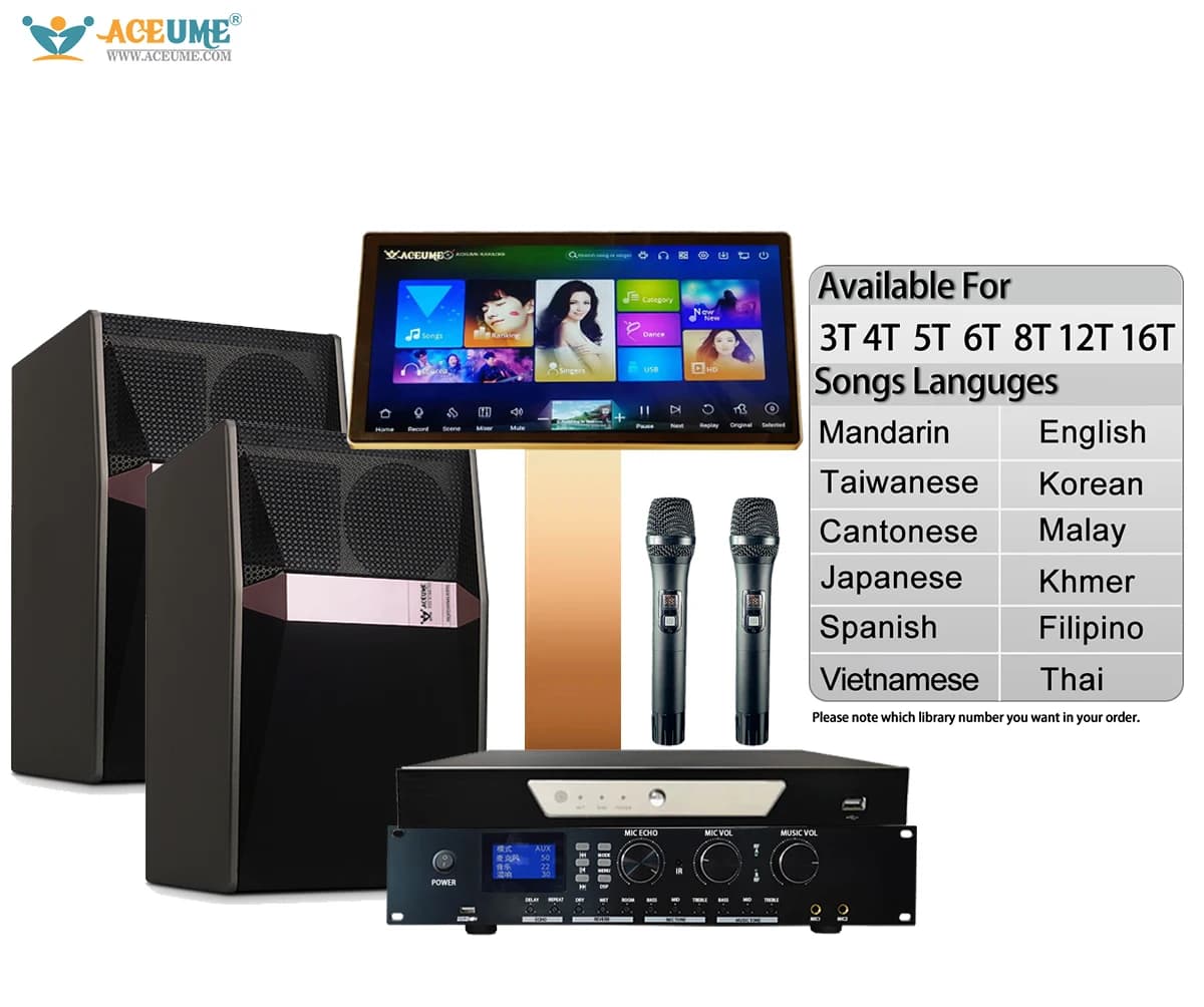TSRVK520 22" MIC Family KTV Singer Audio Set Full Karaoke Machine Home All-in-one Machine WIFI