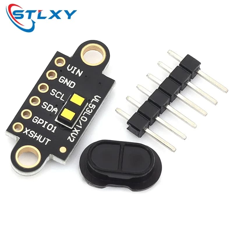 Black VL53L1X TOF Laser Distance Sensor 4M Measuring Module With Mounting Ears Protective Cover For Arduino