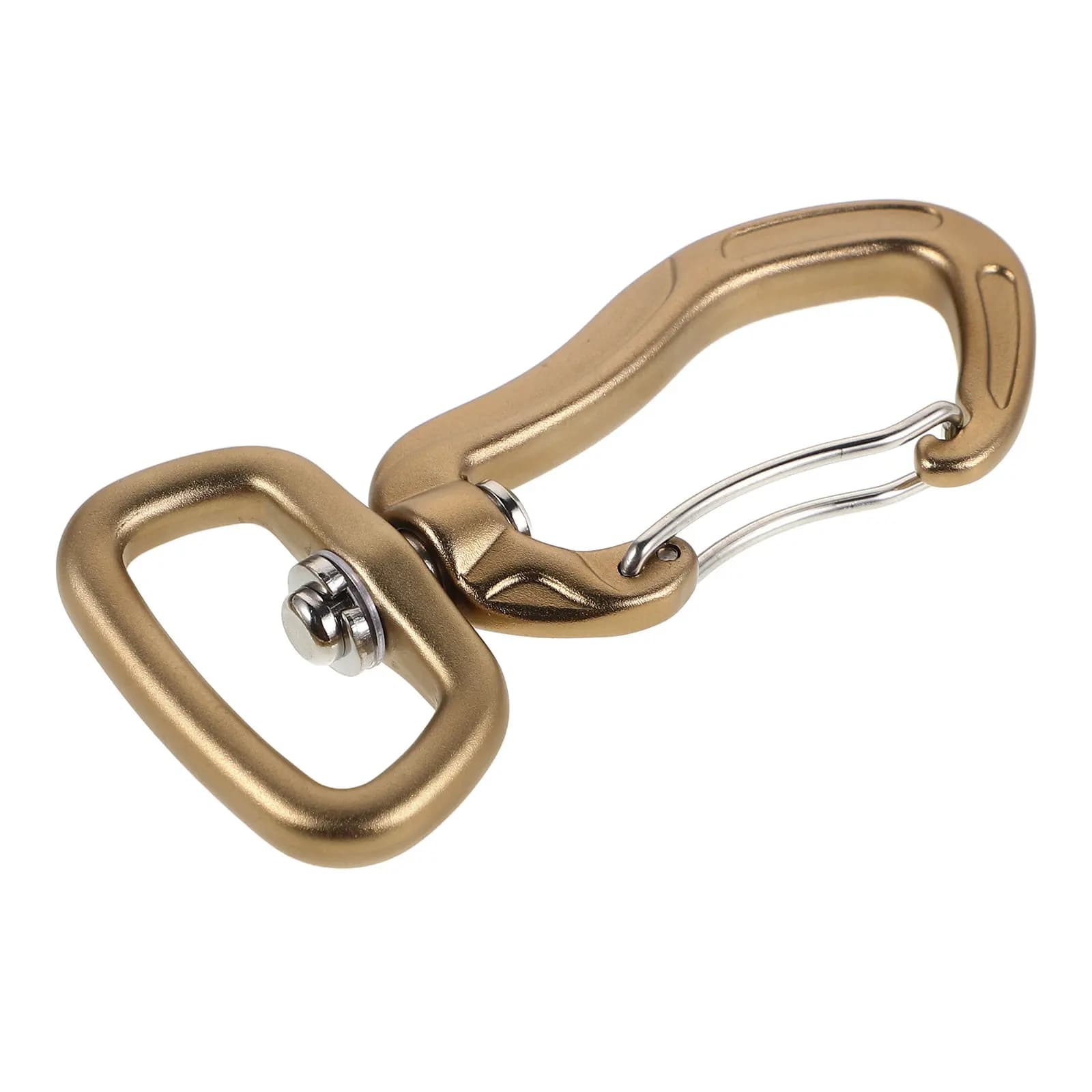 Aluminum 360 Degree Swivel Rotating Locking Carabiner Portable Clip for Camping Tent Dog Leash Harness Keychain Outdoor Use