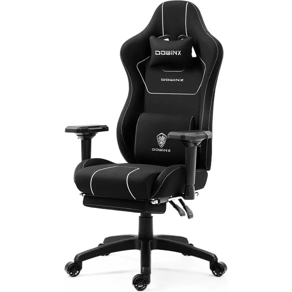 Ergonomic Gaming Chair with Lumbar Massage and Adjustable Spring Cushion for Comfortable Gaming Experience, Supports up to 300lb