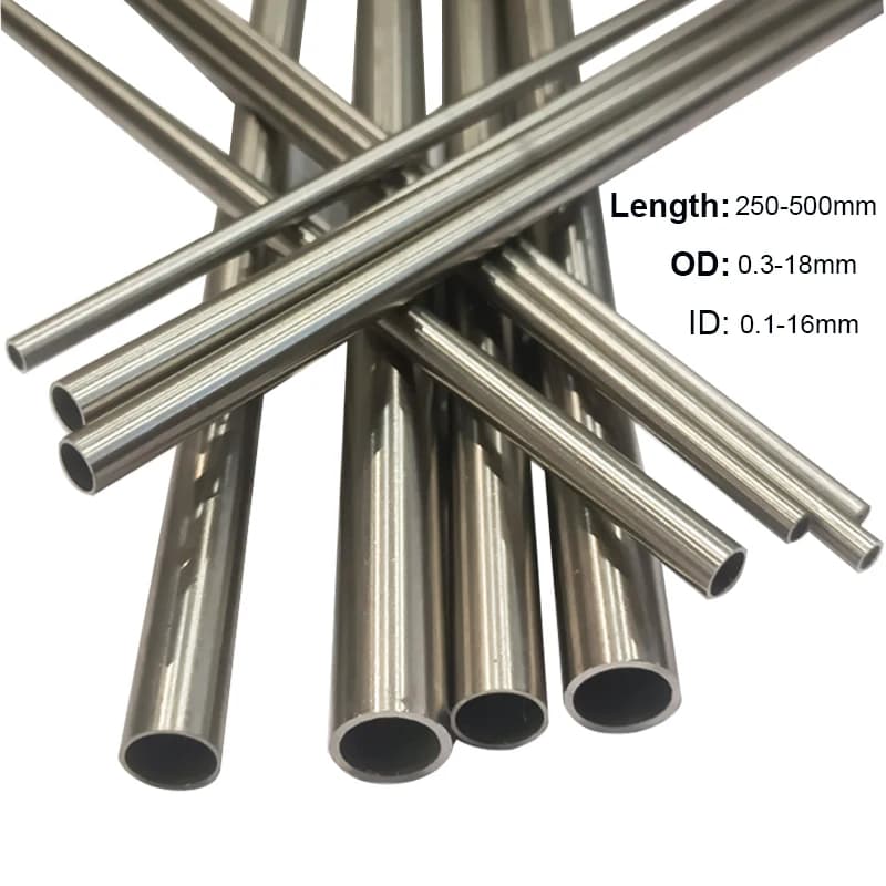 304 Stainless Steel Round Capillary Seamless Straight Tube 4x2mm 8x6mm 13x11mm 14x12mm 10x8mm 16x14mm18x16mm 250mm/500mm Long