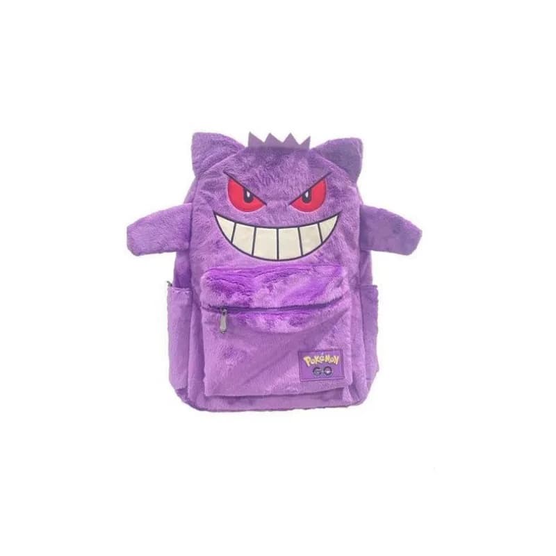 2025 Nuovo zaino in peluche viola Gengar Borsa per studenti Borsa da scuola versatile alla moda in stile coppia Zaino regalo per gli amici