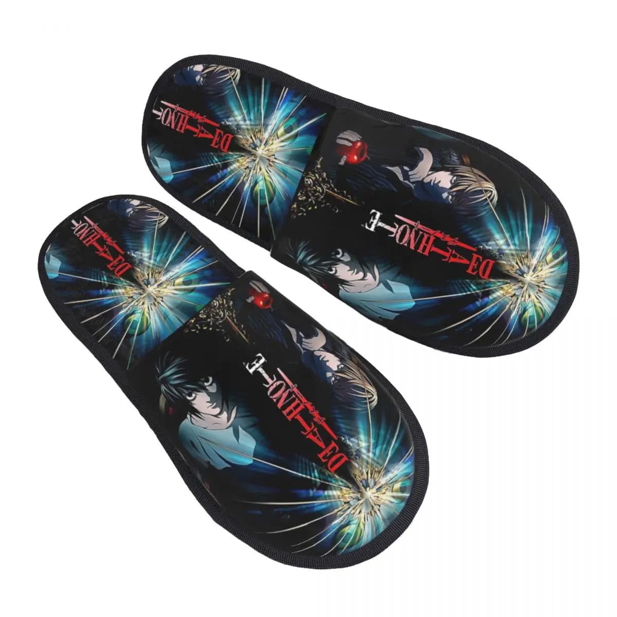 Pantofole invernali Death Note Accessori Pantofole in pelliccia per la casa Scivoli per interni Giappone Anime Manga Scivoli morbidi antiscivolo