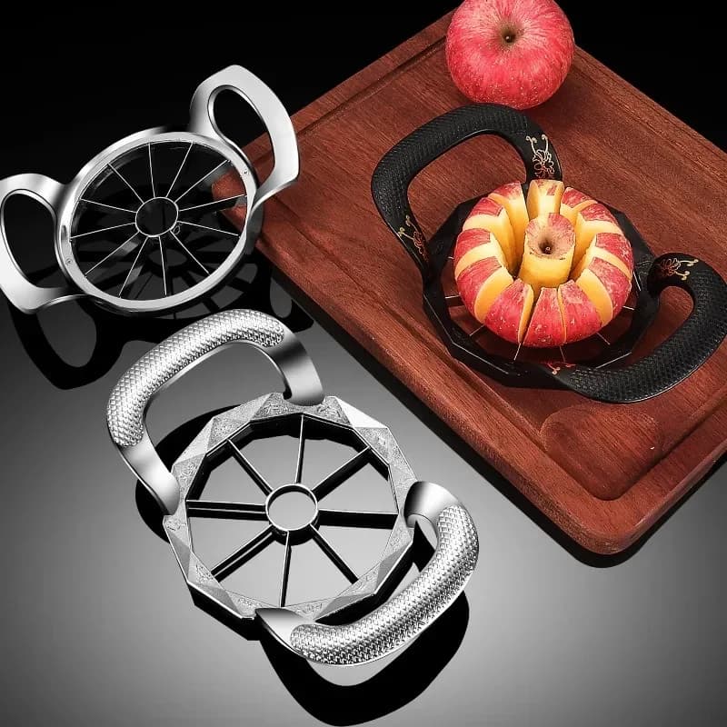 Stainless Steel Fruit Cutting Knife, 8/12 Blade Apple Pear Peeler Slicer Coring Kitchen Accessories