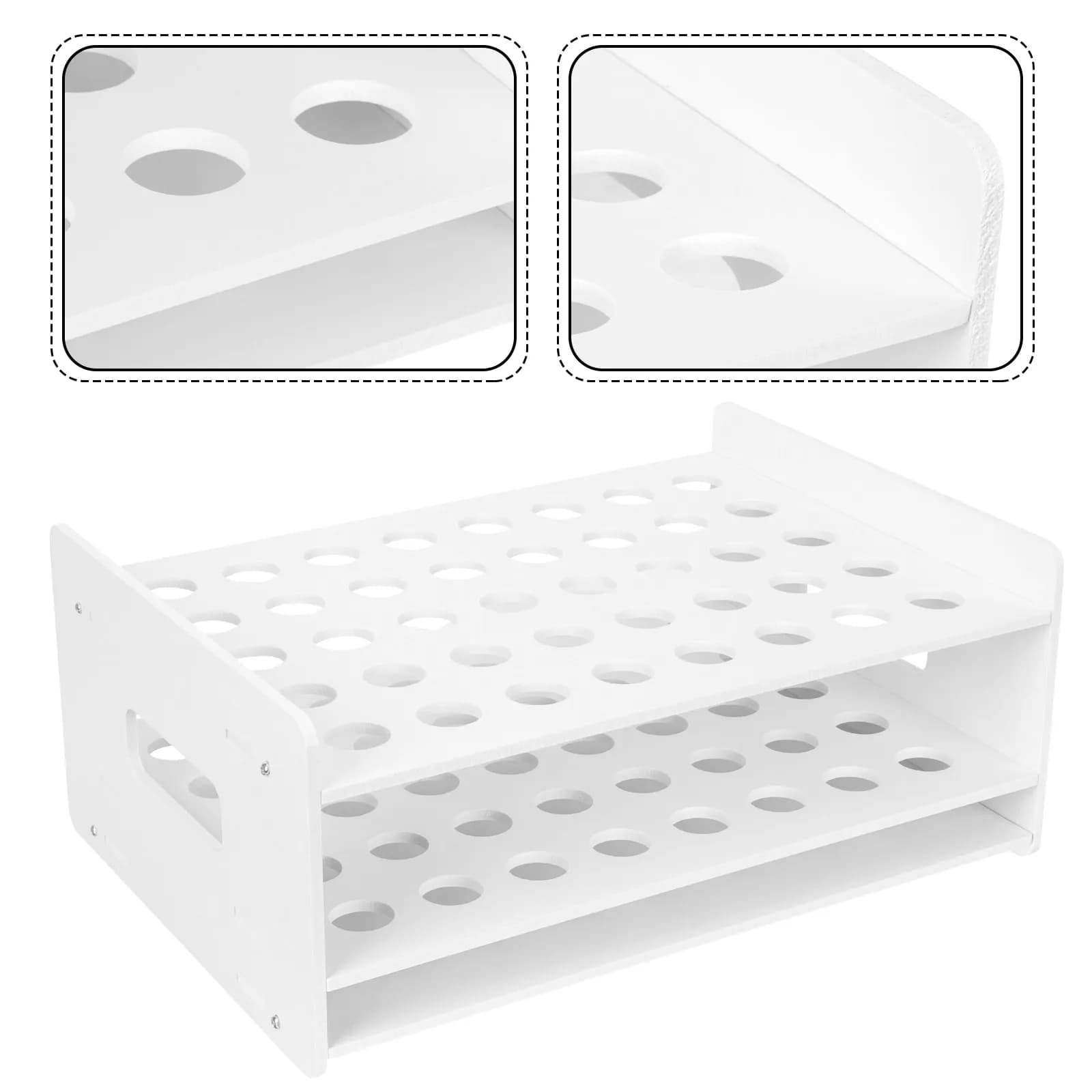 Organizzatore da scrivania in legno a 40 scomparti per forbici, porta forbici per scuola, aula, forniture artistiche, espositore per provette