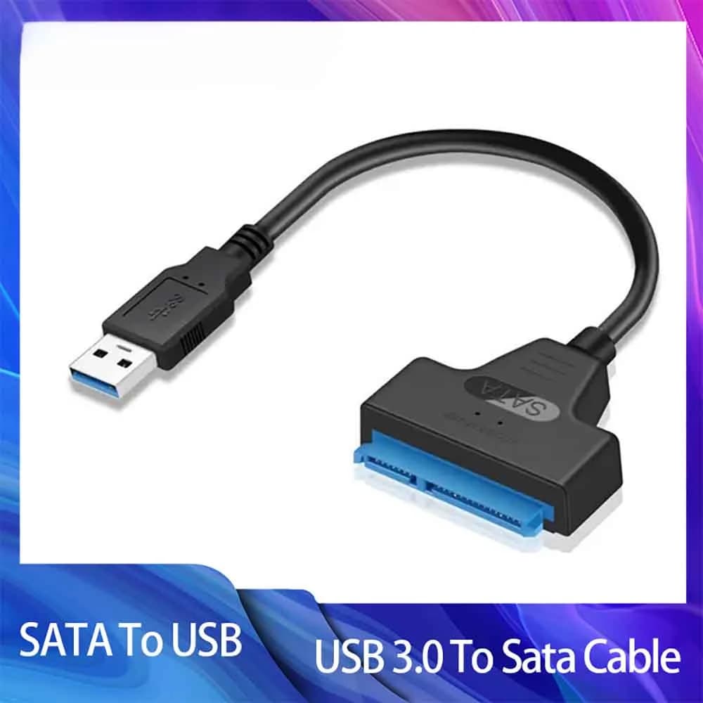 Cavo SATA a USB 3.0 fino a 6 Gbps per HDD/SSD esterno da 2,5 pollici, adattatore SATA 3 a 22 pin, cavo da USB 3.0 a SATA III