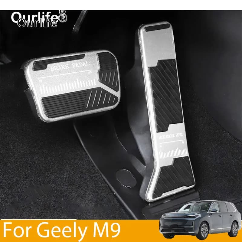 For Geely M9 2026 2027 Car Foot Pedal Pads Covers Accessories Accelerator Brake Rest Pedal Pads Mat clutch pedal modification