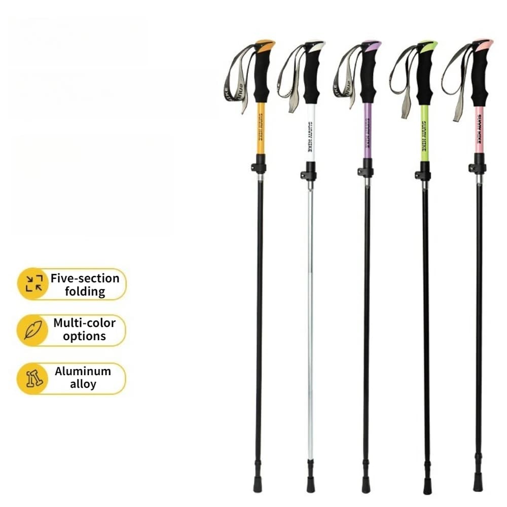 Ultra-light Carbon Fiber Aluminum Alloy Folding Trekking Poles for Men and Women Outdoor Hiking and Mountaineering Tourism