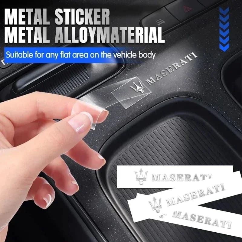 Adesivi per tergicristalli per auto in metallo 3D Decalcomanie riflettenti per Maserati Logo Quattroporte Spyder Levante Coupe GranTurismo Mc20 Ghibli