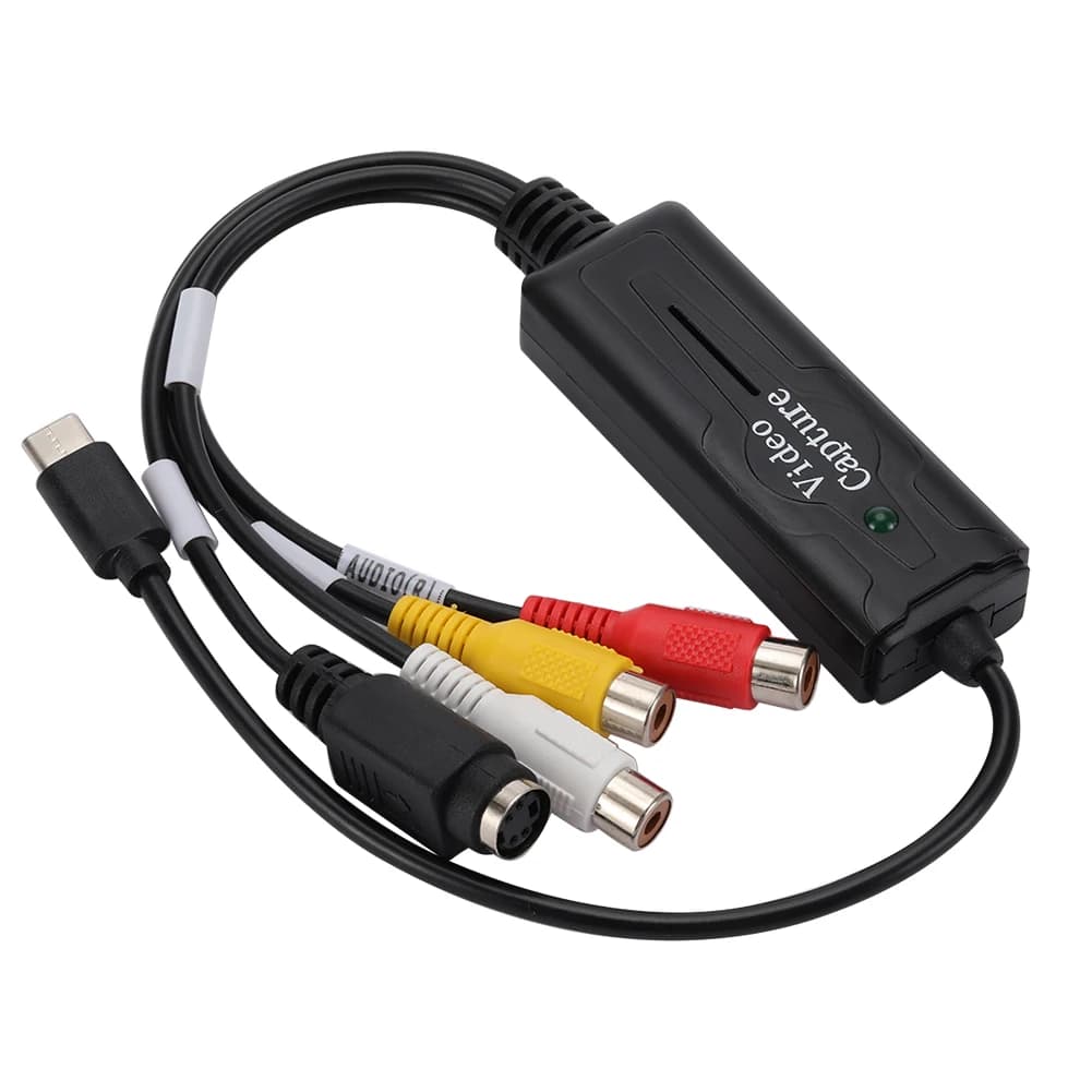 Adattatore USB 3.1 per Acquisizione Audio DVD/VCD/MP4, Convertitore Video Type-C con 1 Canale Audio