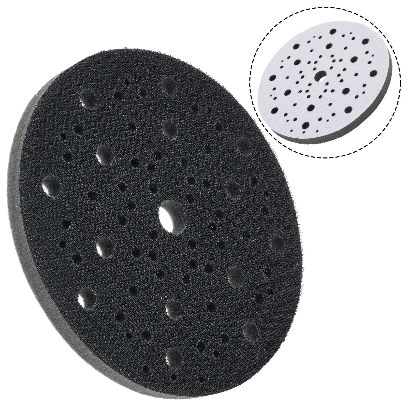 1 Pezzo Pad in Spugna Morbida da 6 Pollici (150 mm) con 70 Fori per Lucidatura e Levigatura, Accessorio per Dischi Lucidanti