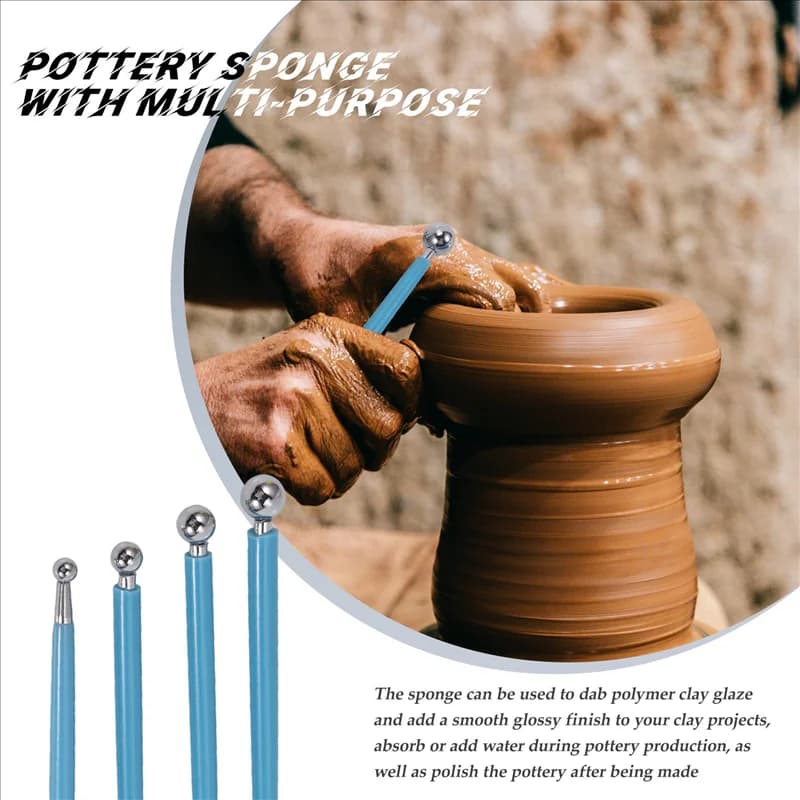A01F-24 pezzi Set di strumenti per modellare l'argilla, strumenti per modellare l'argilla polimerica Kit di pittura su roccia per scultura in ceramica