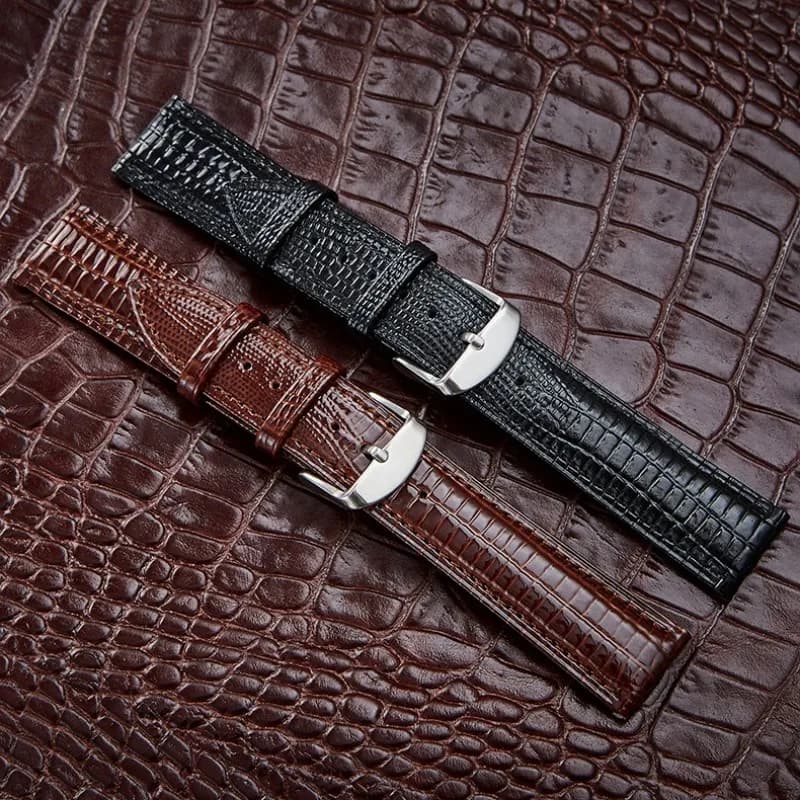 14mm 16mm 18mm 20mm 22mm 24mm leather strap lizard leather strap men's waterproof bracelet for universal watch