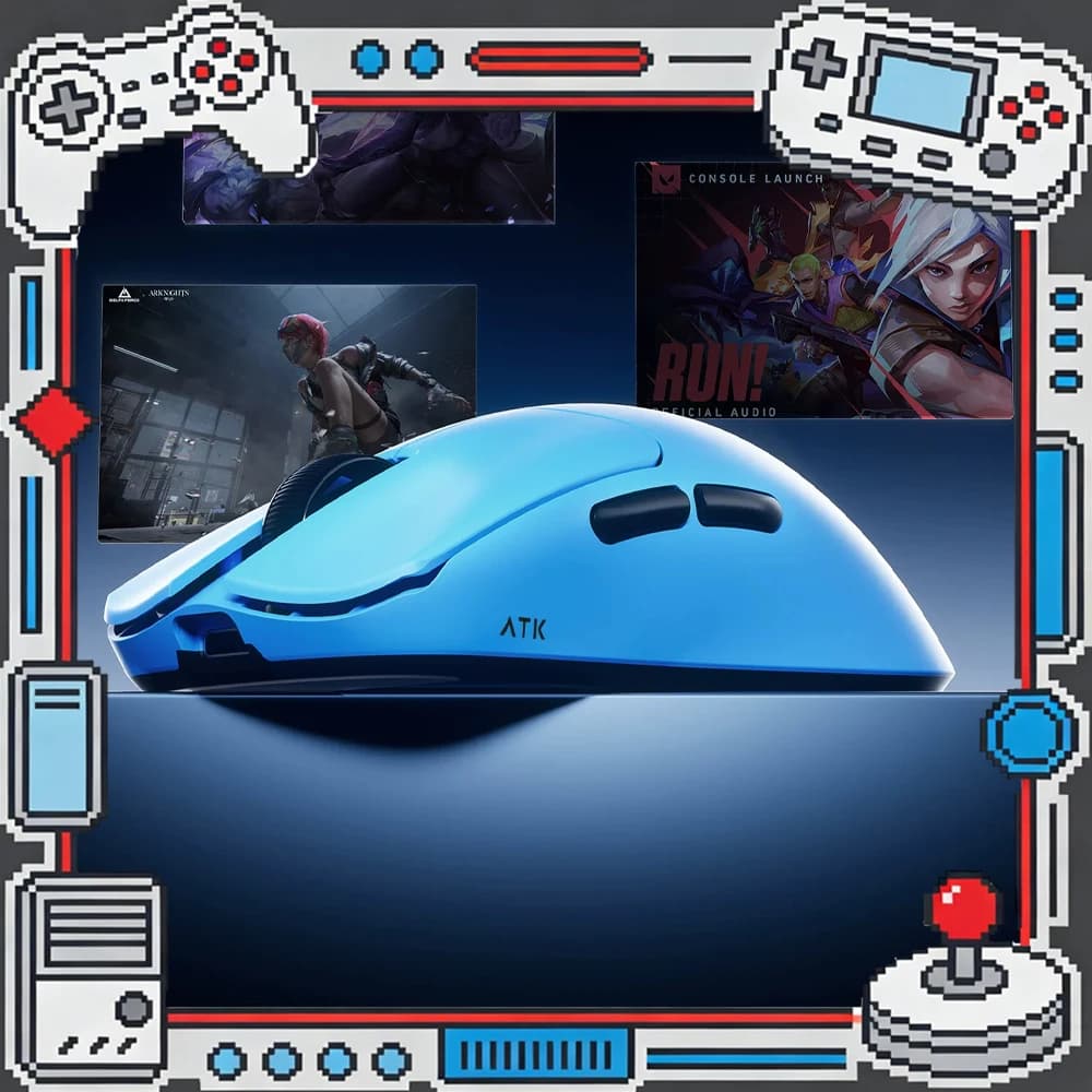 ATK Blazing Sky F1 V3 Mouse Dual Mode Wireless Mouse PAW3955 Nodrdic54 Series 8000Hz Polling Rate Gaming Mice PC Accessories