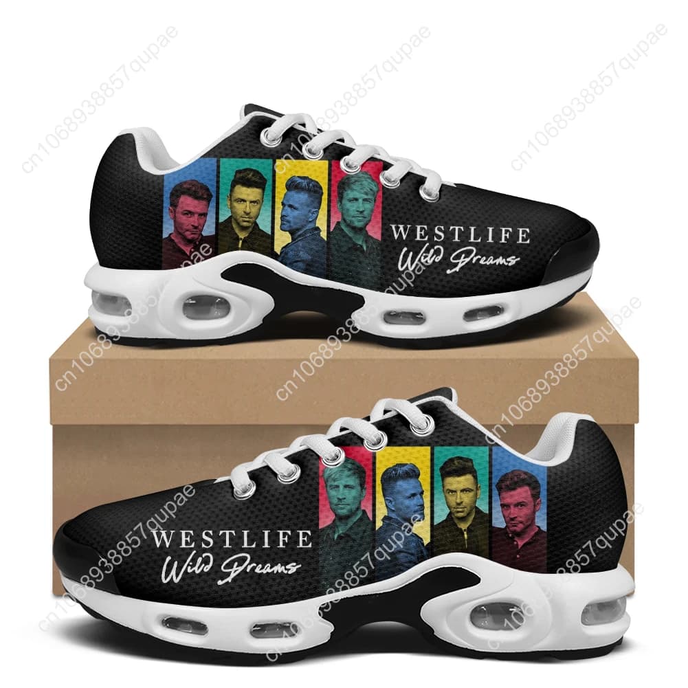 Westlife Band Air Cushion Sneakers Uomo Donna Hip Hop Rock Scarpe sportive leggere Coppia personalizzata Sneaker popolare per il tempo libero