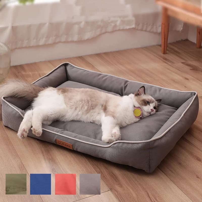 Elastic Large Dog Sleeping Bed Mat Comfortable Thickened Square Medium Dog Bed Soft Bite-resistant Puppy Sofa Mat