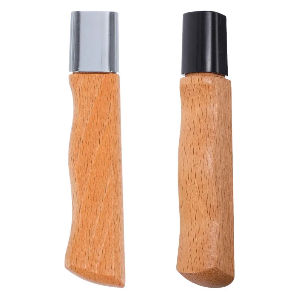2 Pezzi Manici per Coltelli da Cucina in Legno di Pero, Impugnatura Ergonomica di Ricambio, Comoda e Antiscivolo, Parti di Ricambio per Coltelli