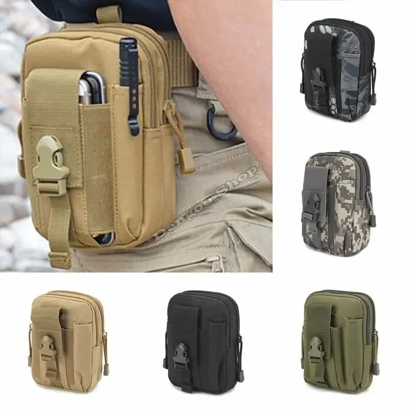 Men's Tactical Waist Bag Molle Waist Waist Bag Small Pocket Military Waist Bags Travel Camping Bags SoftBag