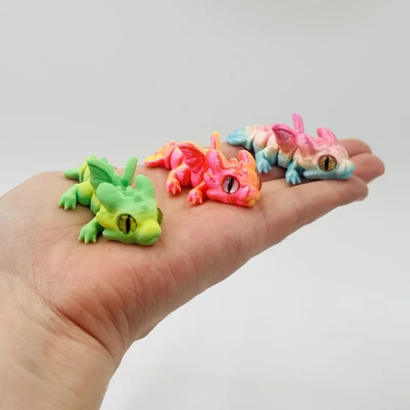 Figure di salamandra stampate in 3D Giocattoli animali Simulazione mobile multi-giunto Occhi Agitarsi Giocattoli Accessori per la casa Decorazioni da scrivania Regalo per bambini