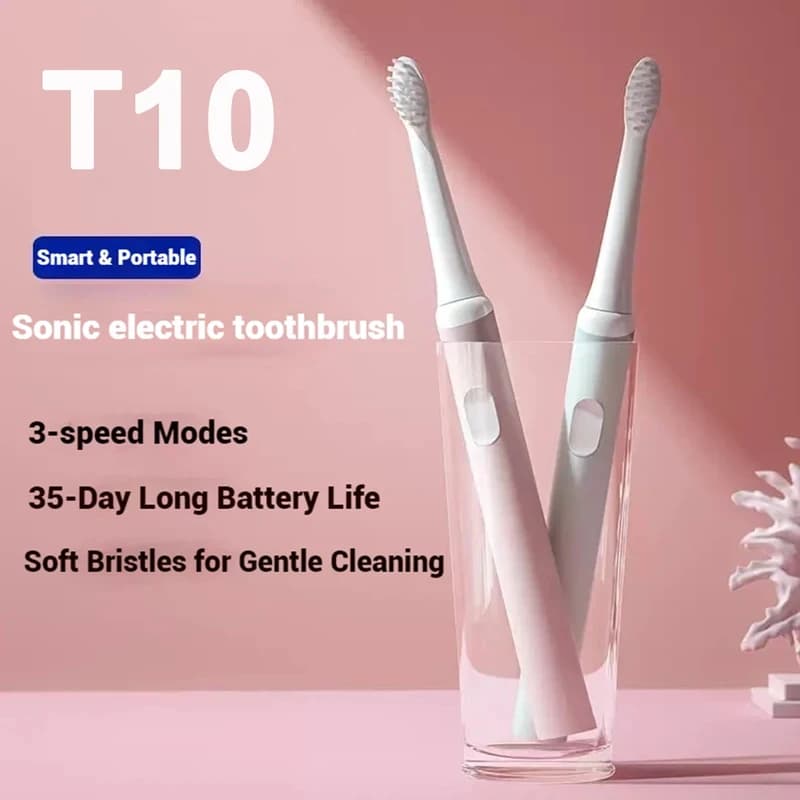 Spazzolino Elettrico Sonico T10 Mi Smart Impermeabile IPX7 Ricaricabile USB per Pulizia e Sbiancamento dei Denti