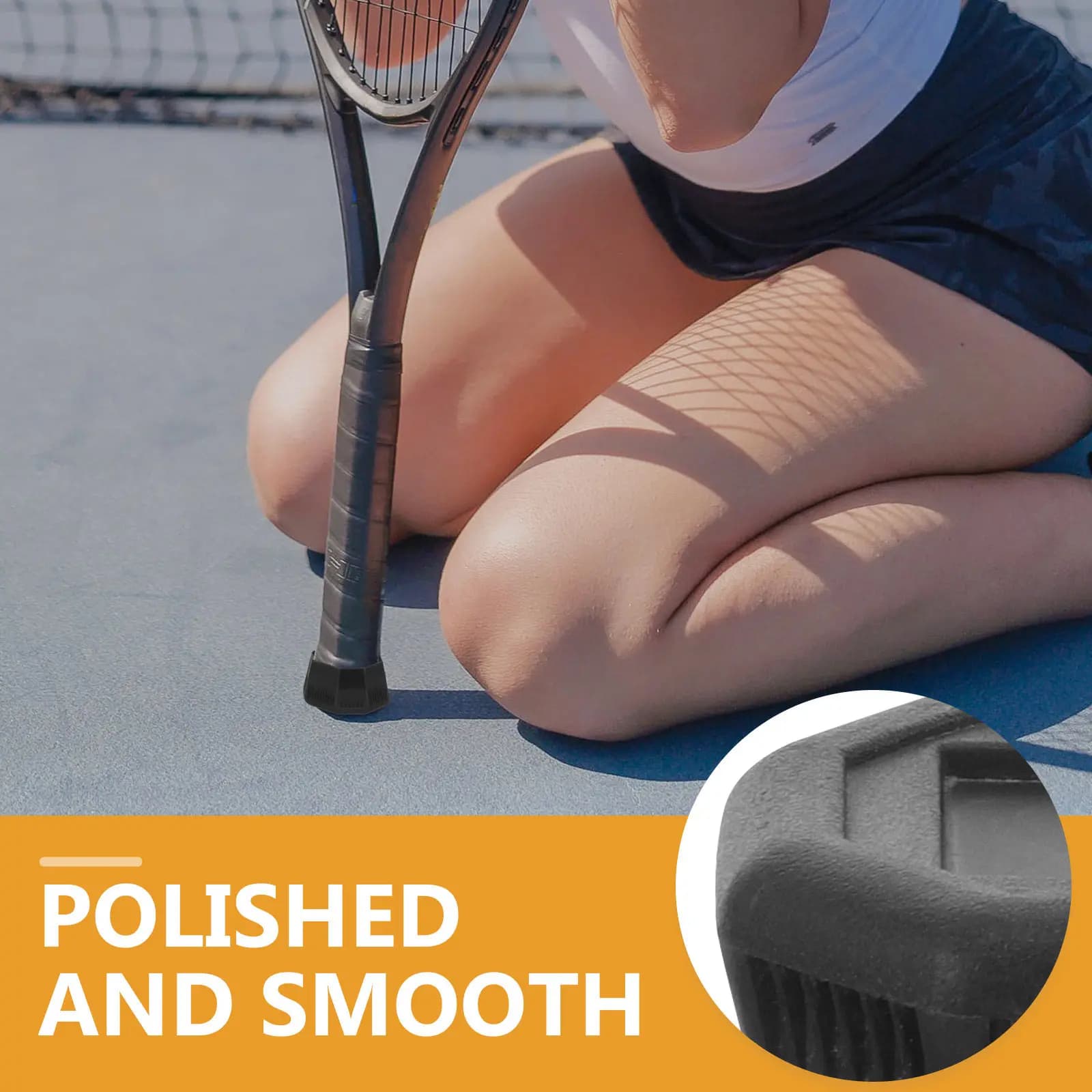 Tappo Terminale per Racchetta da Tennis, Copertura Antiscivolo in Plastica per Manico Racchetta, Protezione per Tutti i Modelli di Racchette, Attrezzatura Sportiva