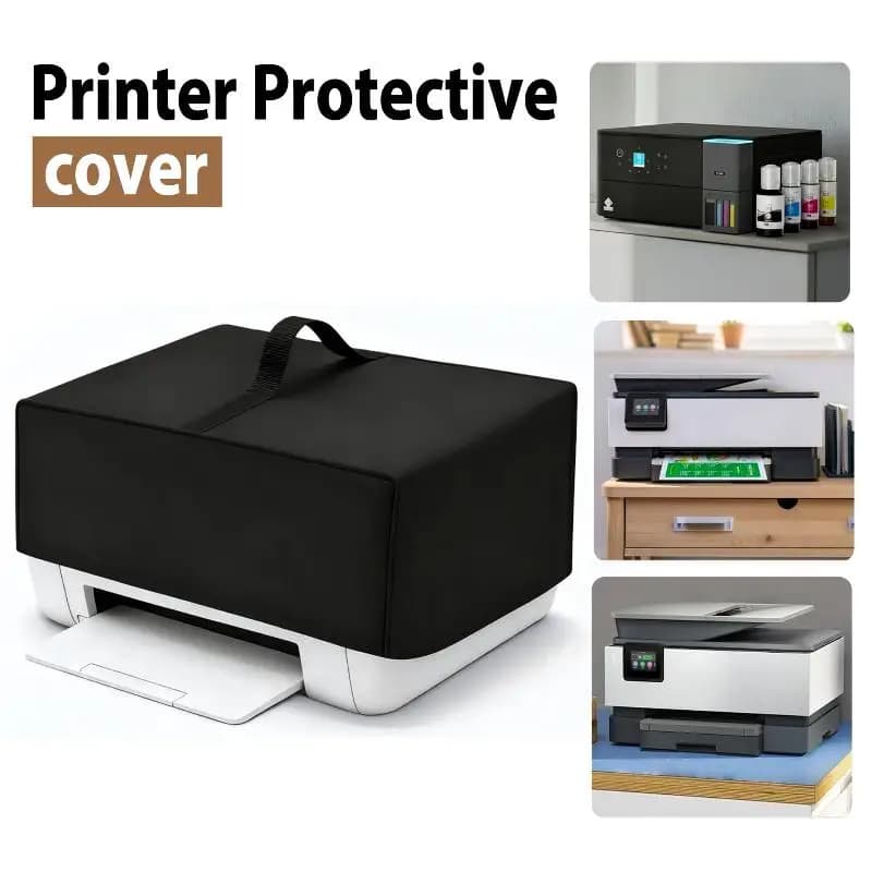 【C】1Pcs Water Resistant Portable Space Saving Protection Printer Dust Cover Printer Cover Case Convenient With Handle