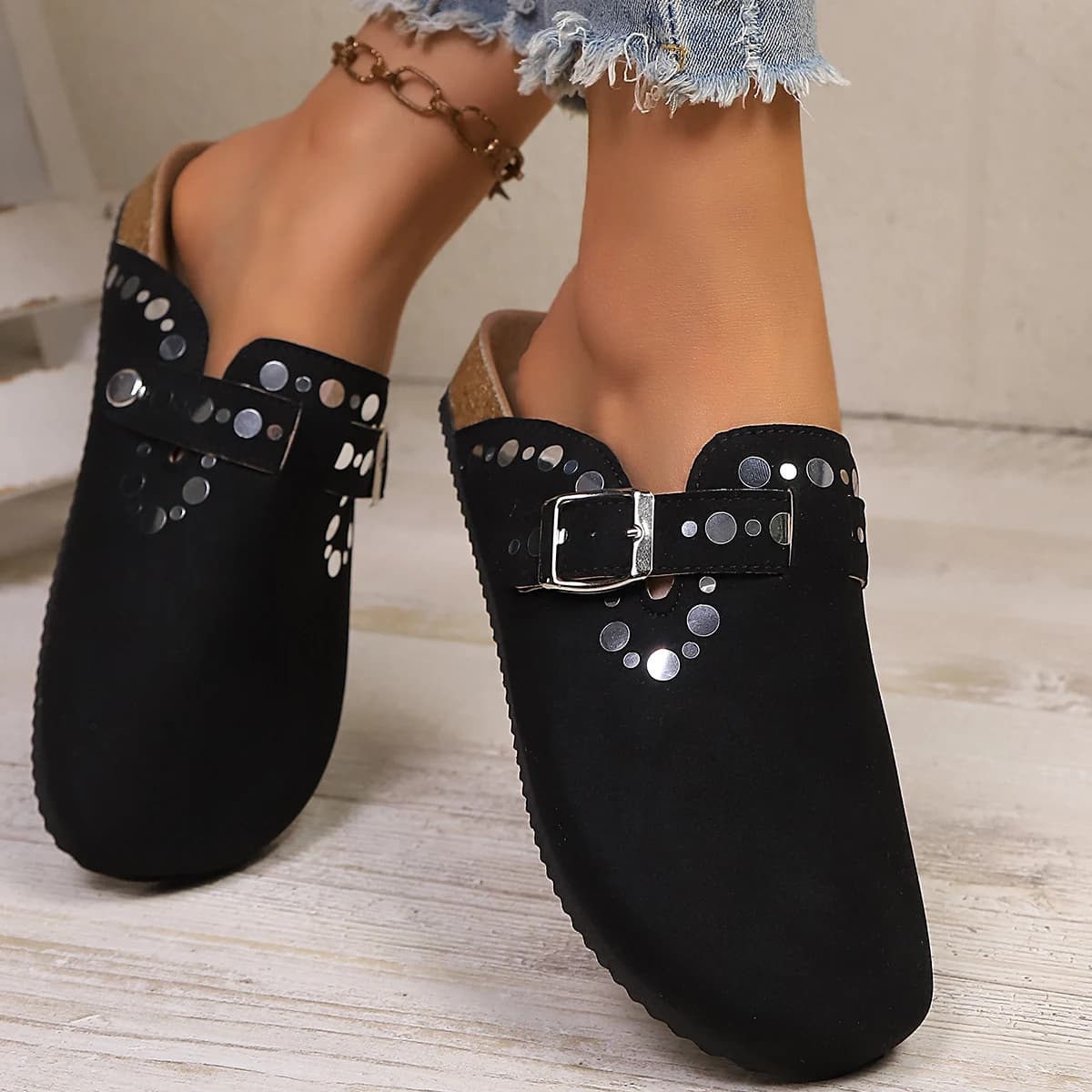Scarpe Basse Eleganti e Sexy alla Moda, Nuove Ciabatte Estive con Punta Rotonda, Comode con Suola Spessa per Donne