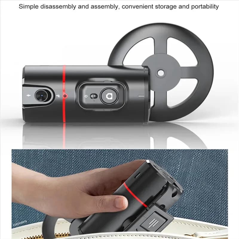 360 ° Cardanic Stabilizer Desktop AI Automatic Gimbal Tracking with Remote Shutter + Filling Light for smartphone stabilizer Durevole-AU4