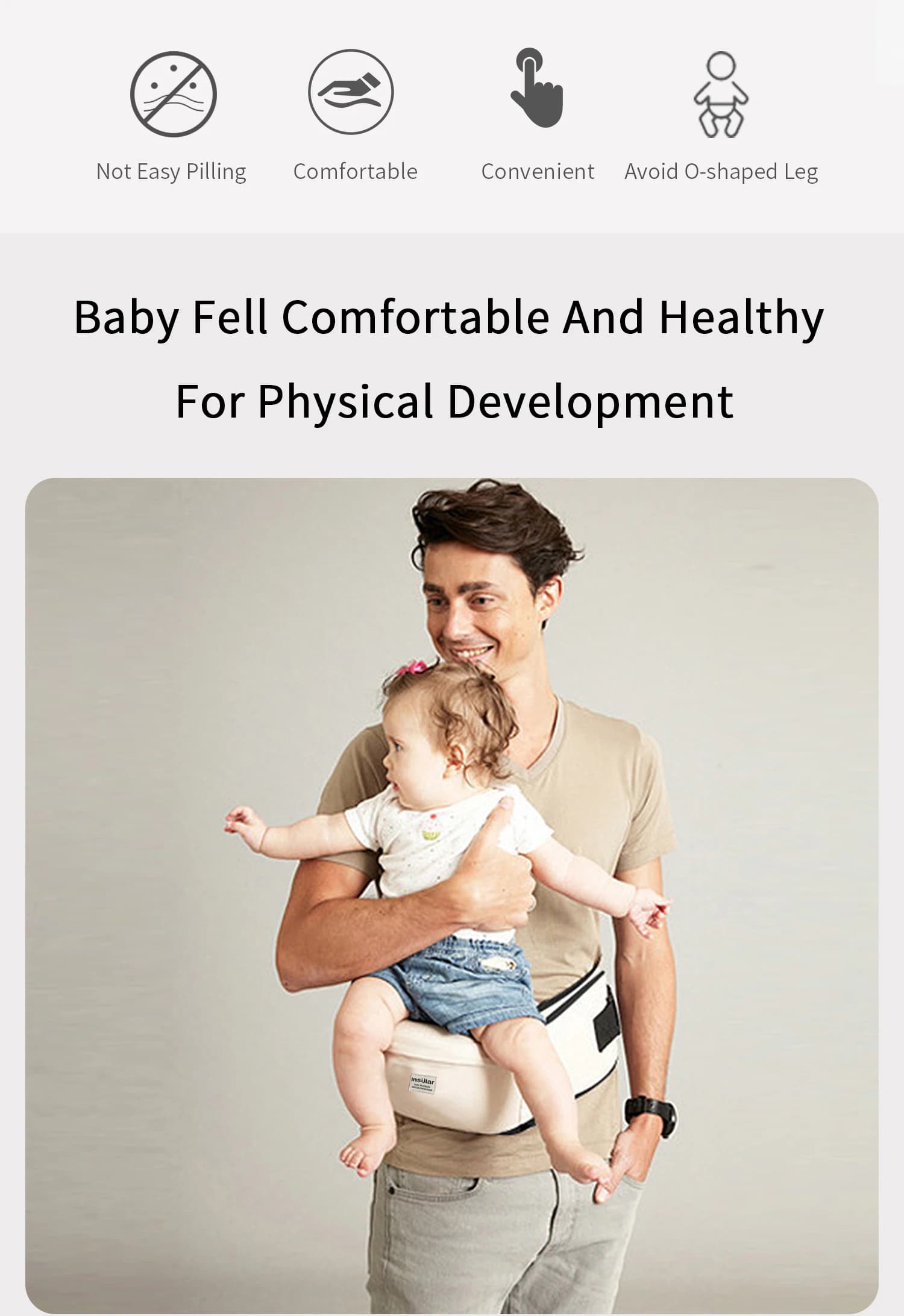 Marsupio Sgabello in vita Camminatori Imbracatura per bambini Cintura in vita Zaino Cintura per seggiolino per bambini Seggiolino per bambini regolabile