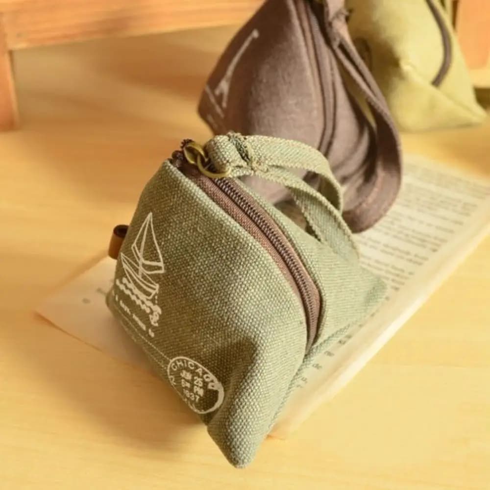 Sailboat Portable Canvas Creative Gift Lipstick Bag Coin Pouch Coin Purse Mini Key Bag Korea Style Wallet
