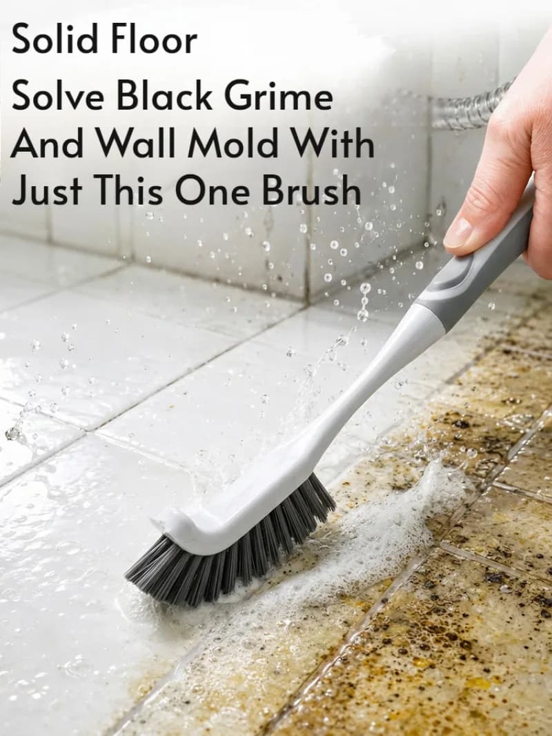 Scrub Brush Set with Hard Bristle, Anti-Slip Handle Cleaning Brush for Bathroom Kitchen Sink Tile Grout Crevice Gap Deep Clean