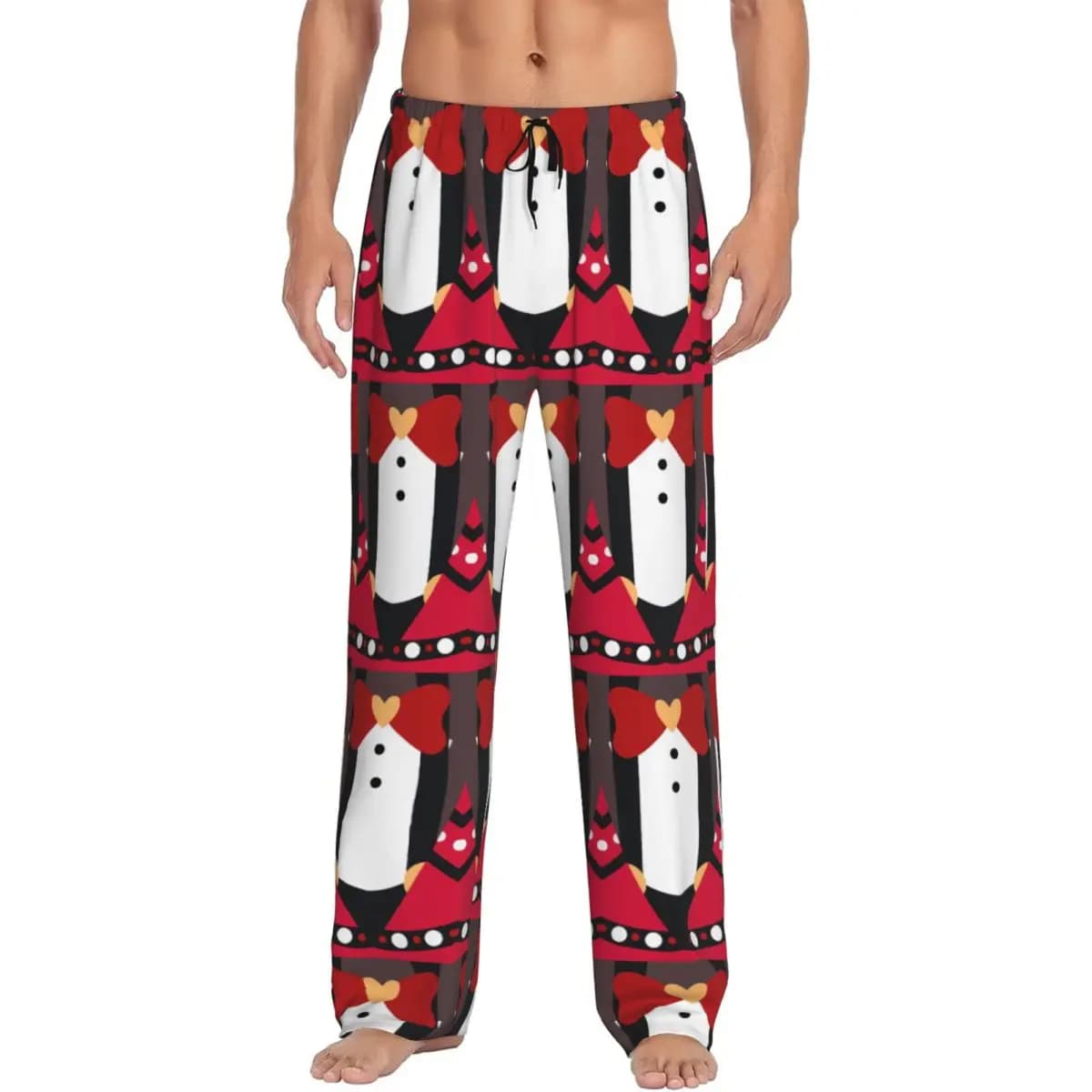 Pantaloni da pigiama da uomo personalizzati Hazbins Movie Hotels Pantaloni da pigiama da notte stampati con tasche